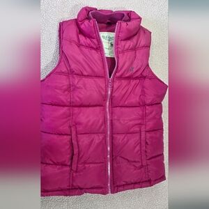 Old Navy Fuchsia Puffer Vest